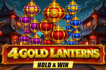 4 Gold Lanterns Hold & Win