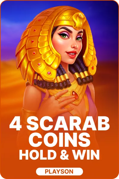 4 Scarab Coins: Hold and Win
